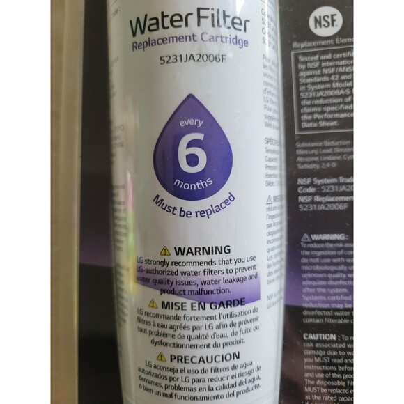 LG Water Filter LT600P/PC/PCS, 5231JA2006G, 300 Gallon (1136 liters) 6 Month - Picture 4 of 4